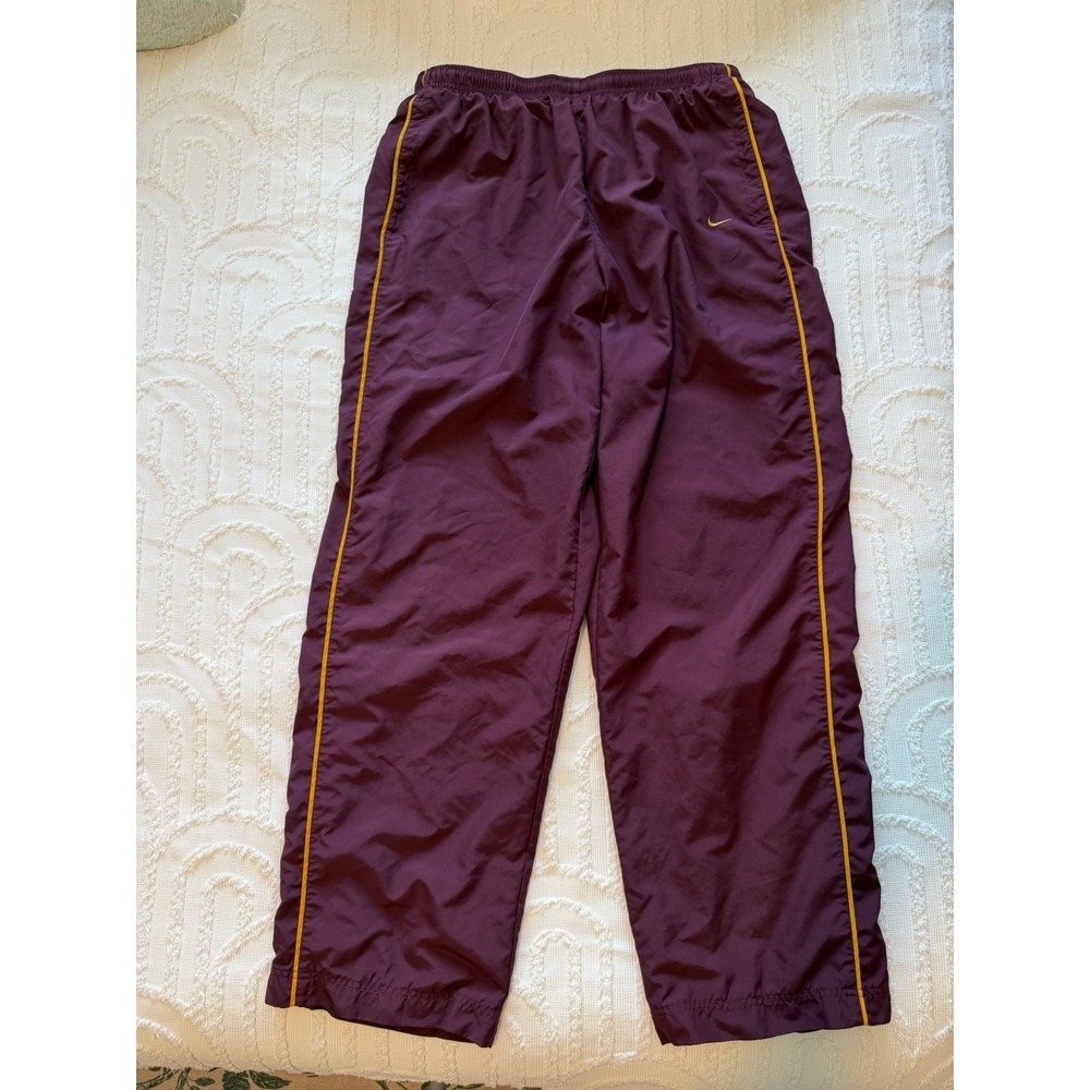 Nike Track Pants Mens XL Burgundy Storm-FIT Mesh Lined Excellent Wide Leg